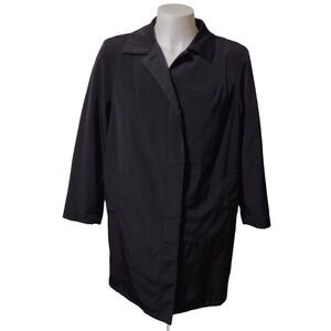 Esprit Coat Woman's 1X Outerwear Fleece and nylon Quilted Lining Pockets Button.